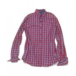 Stile Benetton Size Large Red Blue Green Men's 100% cotton plaid